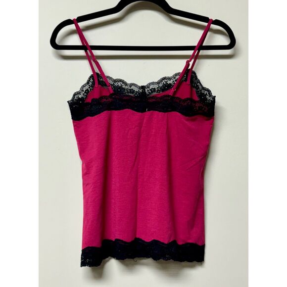 TART INTIMATES Fuchsia Cami PJ Set with Black Lace Trim, Sz S - Picture 3 of 11